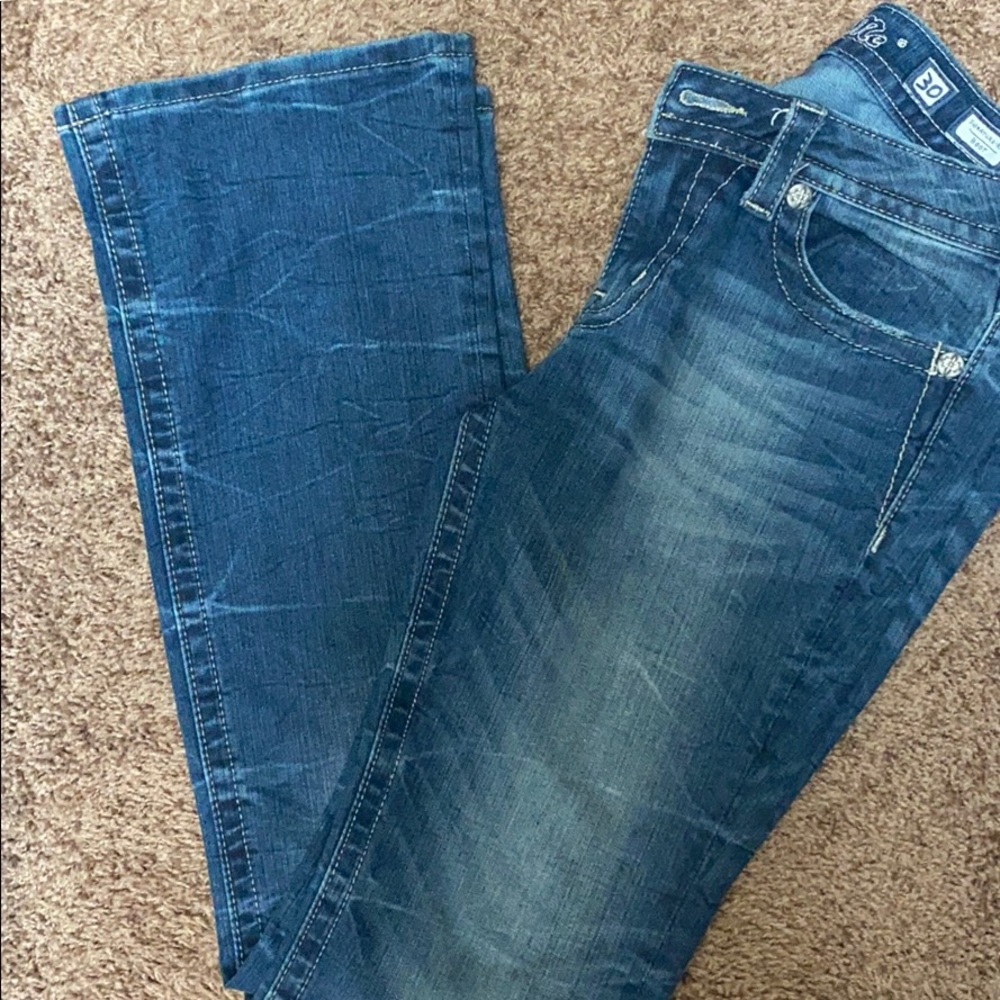 MissMe Signature-Rise Boot Jeans